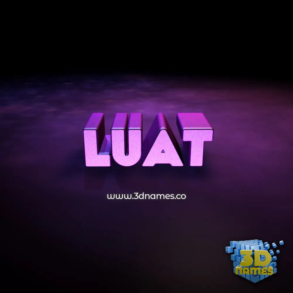 luat in Big Purple style - 3D name wallpaper