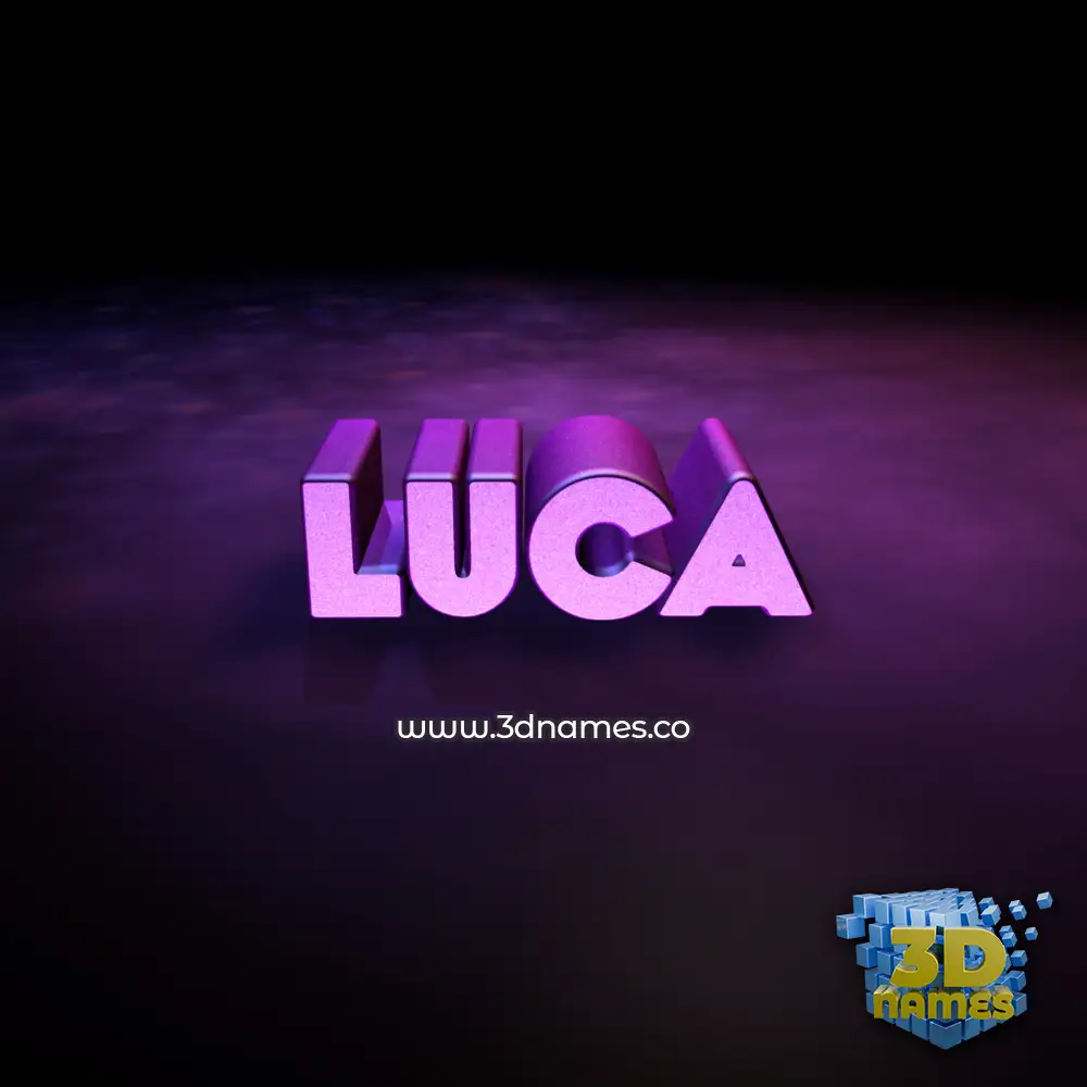 luca in Big Purple style - 3D name wallpaper