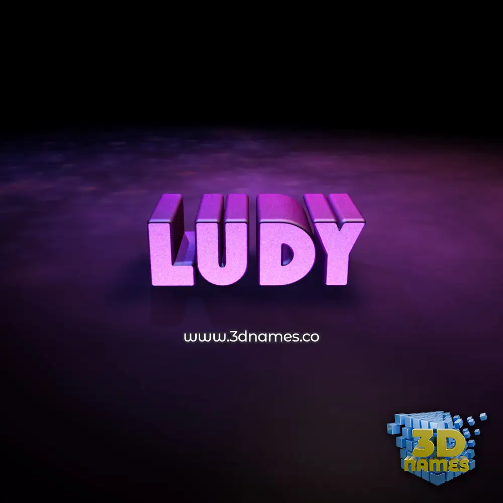 ludy in Big Purple style - 3D name wallpaper