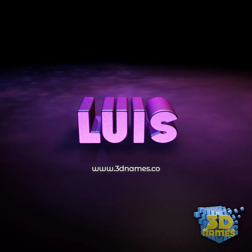 luis in Big Purple style - 3D name wallpaper