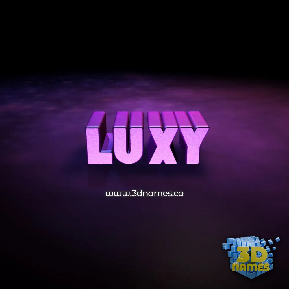 luxy in Big Purple style - 3D name wallpaper