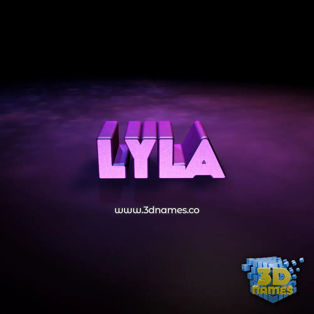 lyla in Big Purple style - 3D name wallpaper