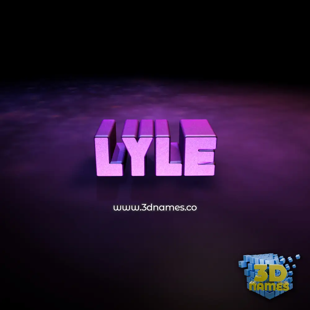 lyle in Big Purple style - 3D name wallpaper