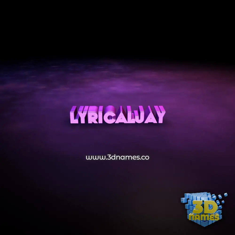lyricaljay in Big Purple style - 3D name wallpaper