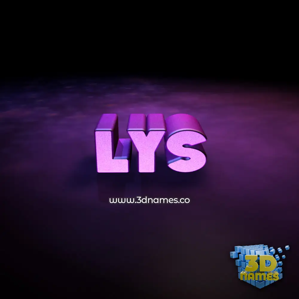 lys in Big Purple style - 3D name wallpaper