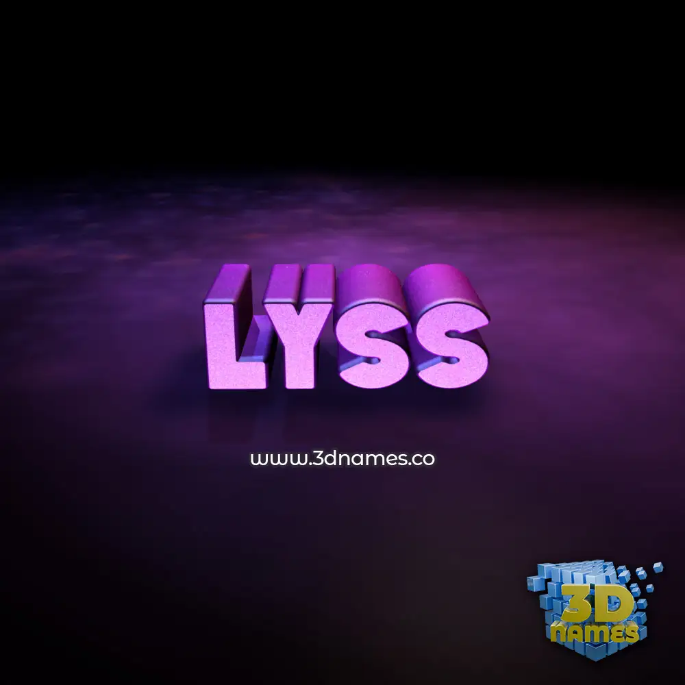 lyss in Big Purple style - 3D name wallpaper