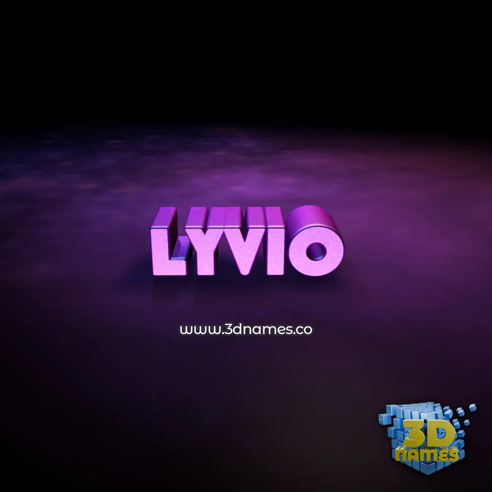 lyvio in Big Purple style - 3D name wallpaper