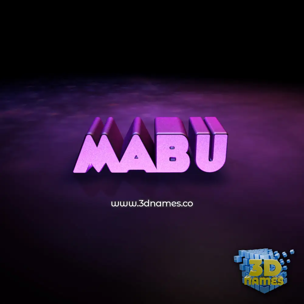 mabu in Big Purple style - 3D name wallpaper