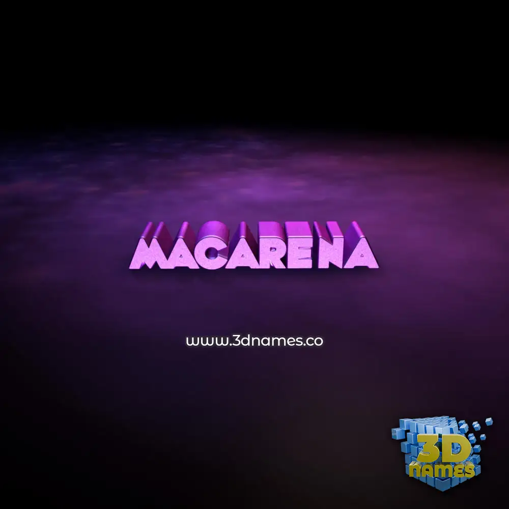 macarena in Big Purple style - 3D name wallpaper