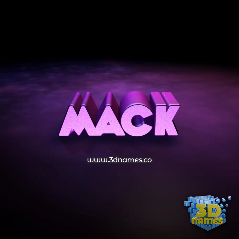 mack in Big Purple style - 3D name wallpaper