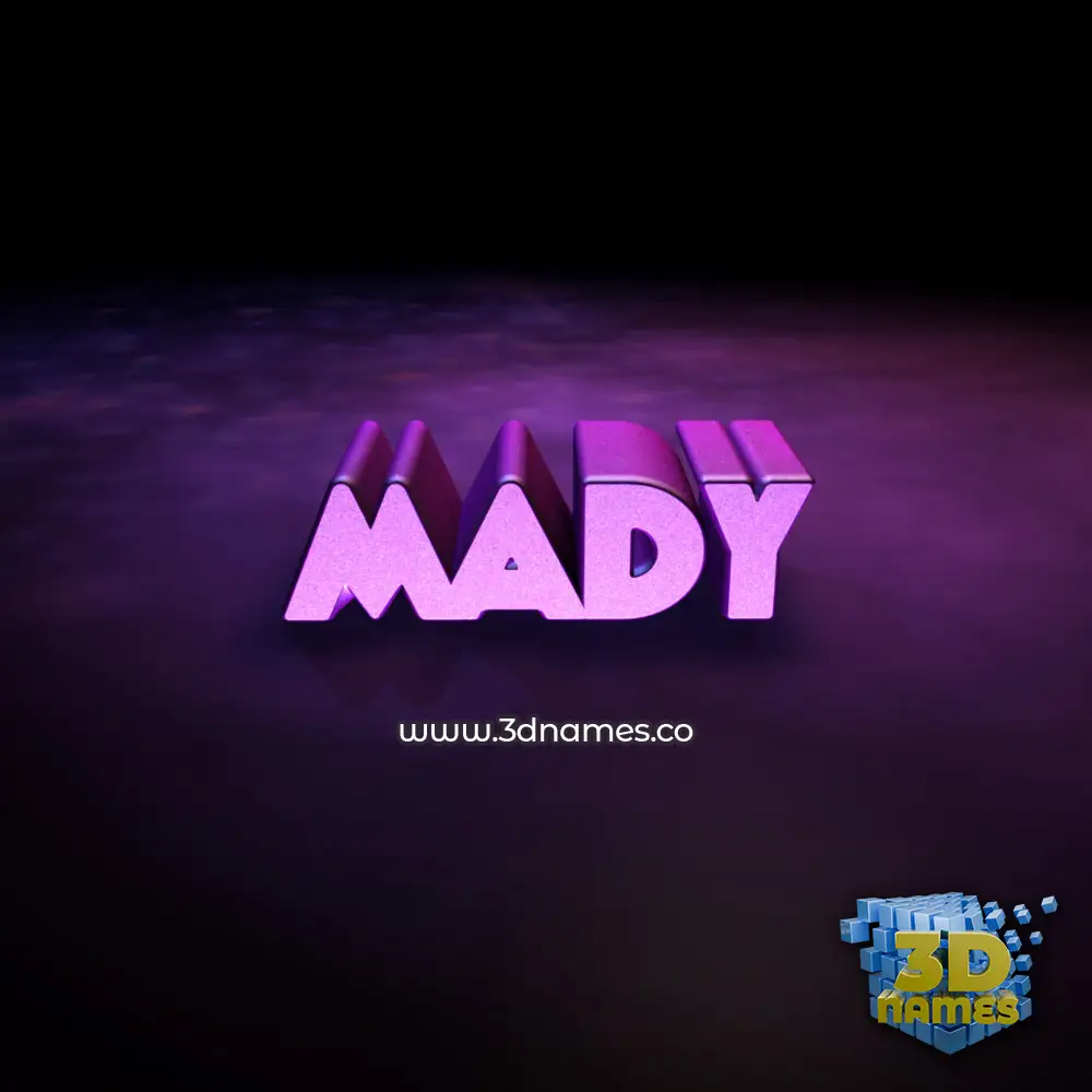 mady in Big Purple style - 3D name wallpaper