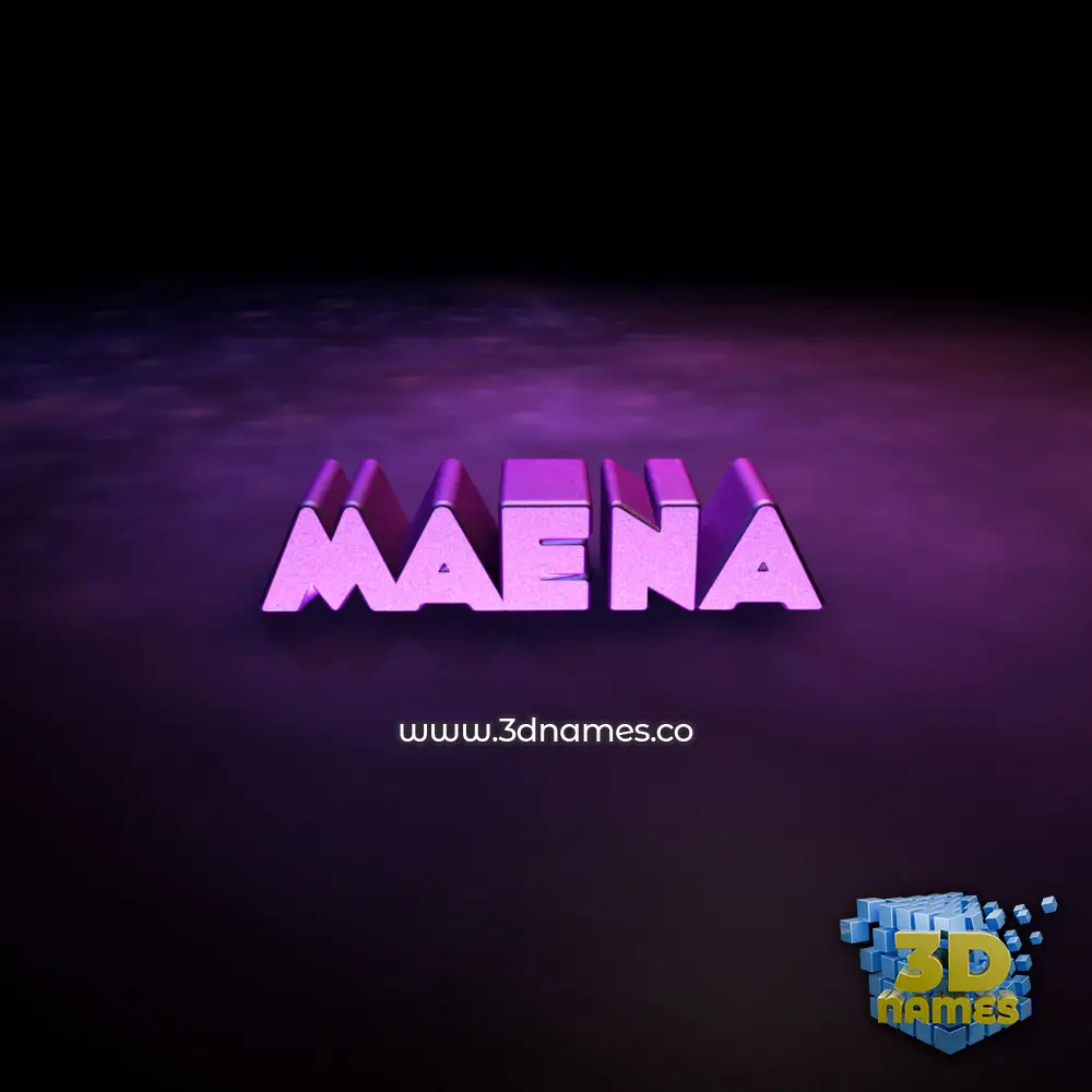 maena in Big Purple style - 3D name wallpaper