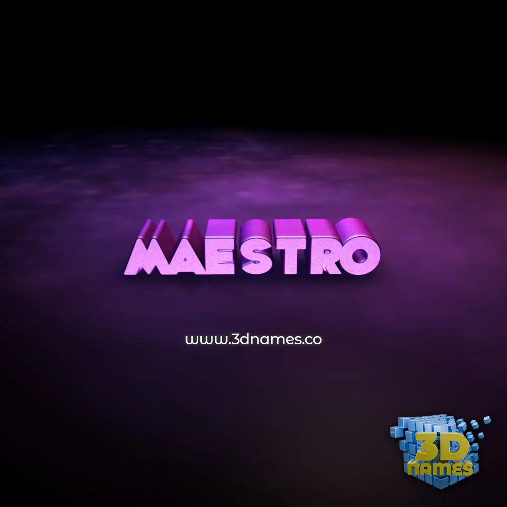 maestro in Big Purple style - 3D name wallpaper