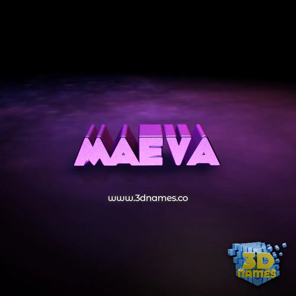 maeva in Big Purple style - 3D name wallpaper