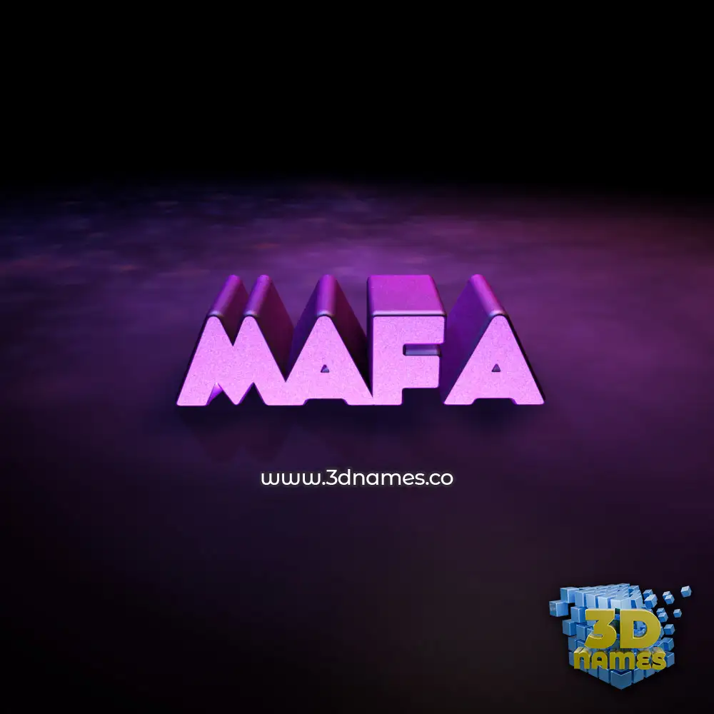 mafa in Big Purple style - 3D name wallpaper