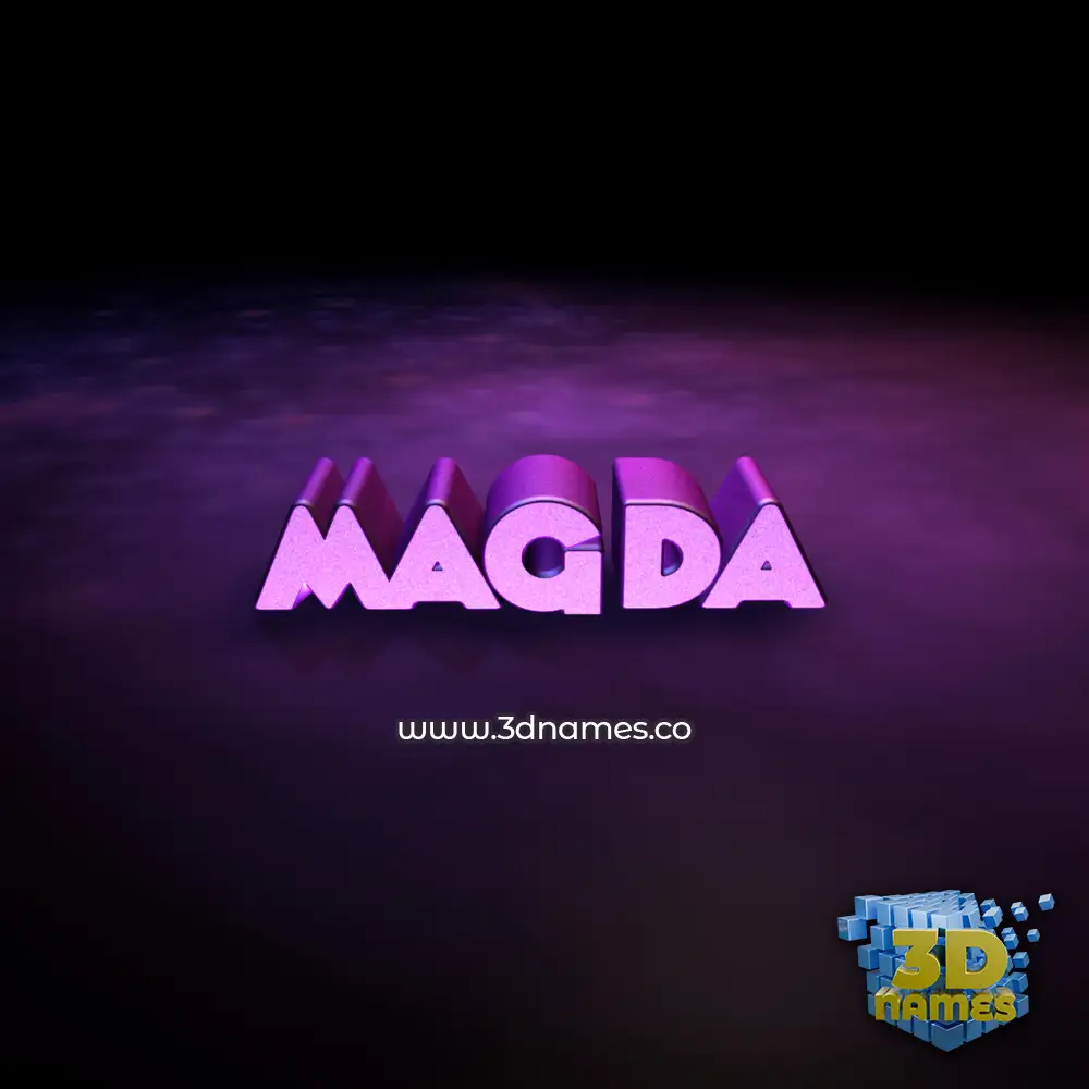 magda in Big Purple style - 3D name wallpaper