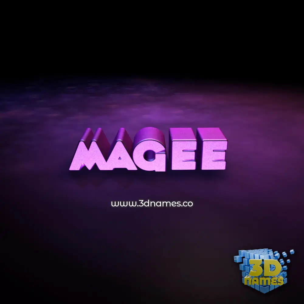 magee in Big Purple style - 3D name wallpaper