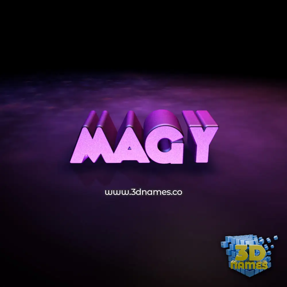 magy in Big Purple style - 3D name wallpaper