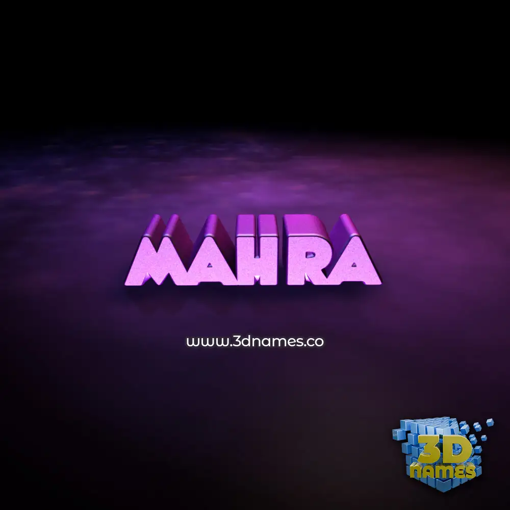 mahra in Big Purple style - 3D name wallpaper