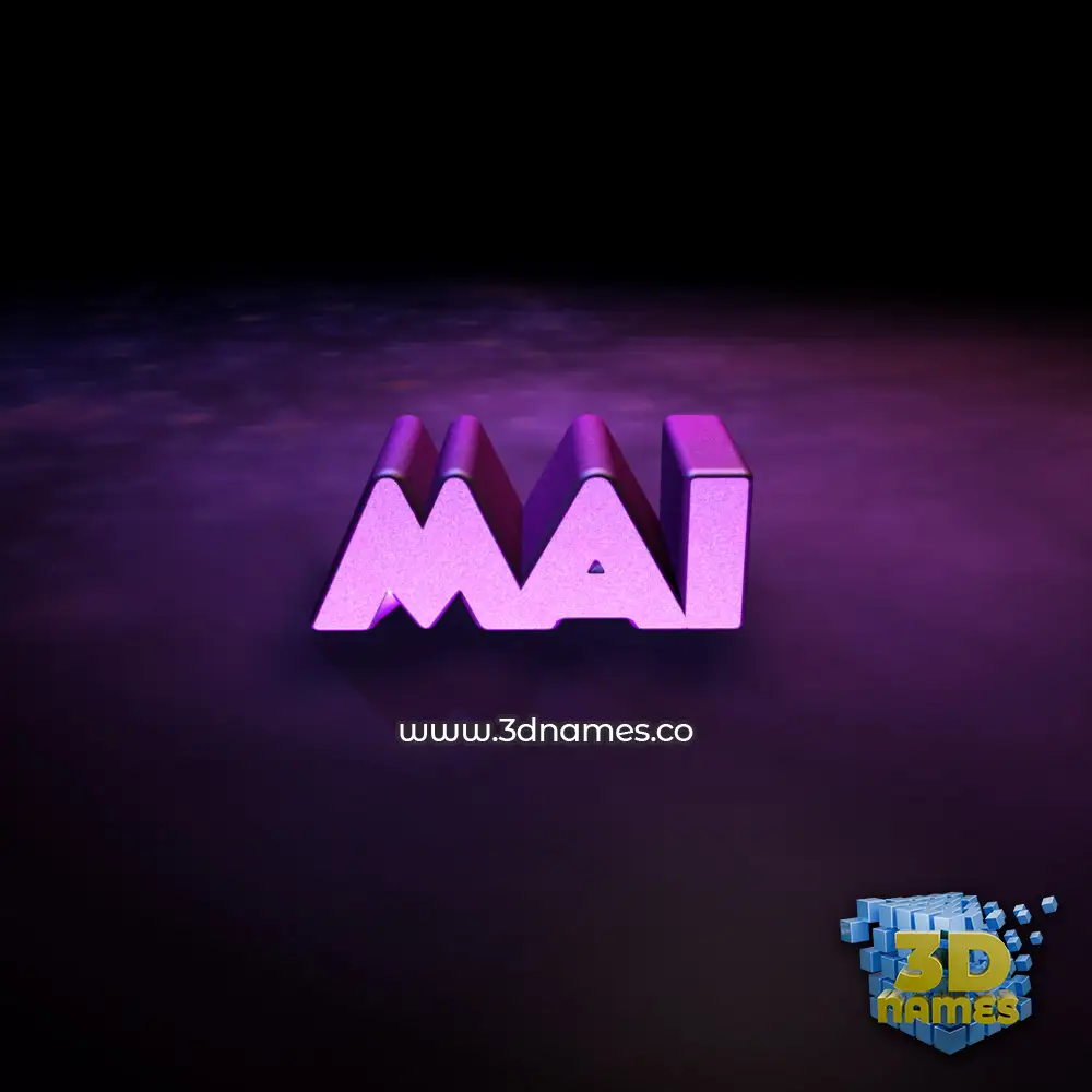 mai in Big Purple style - 3D name wallpaper