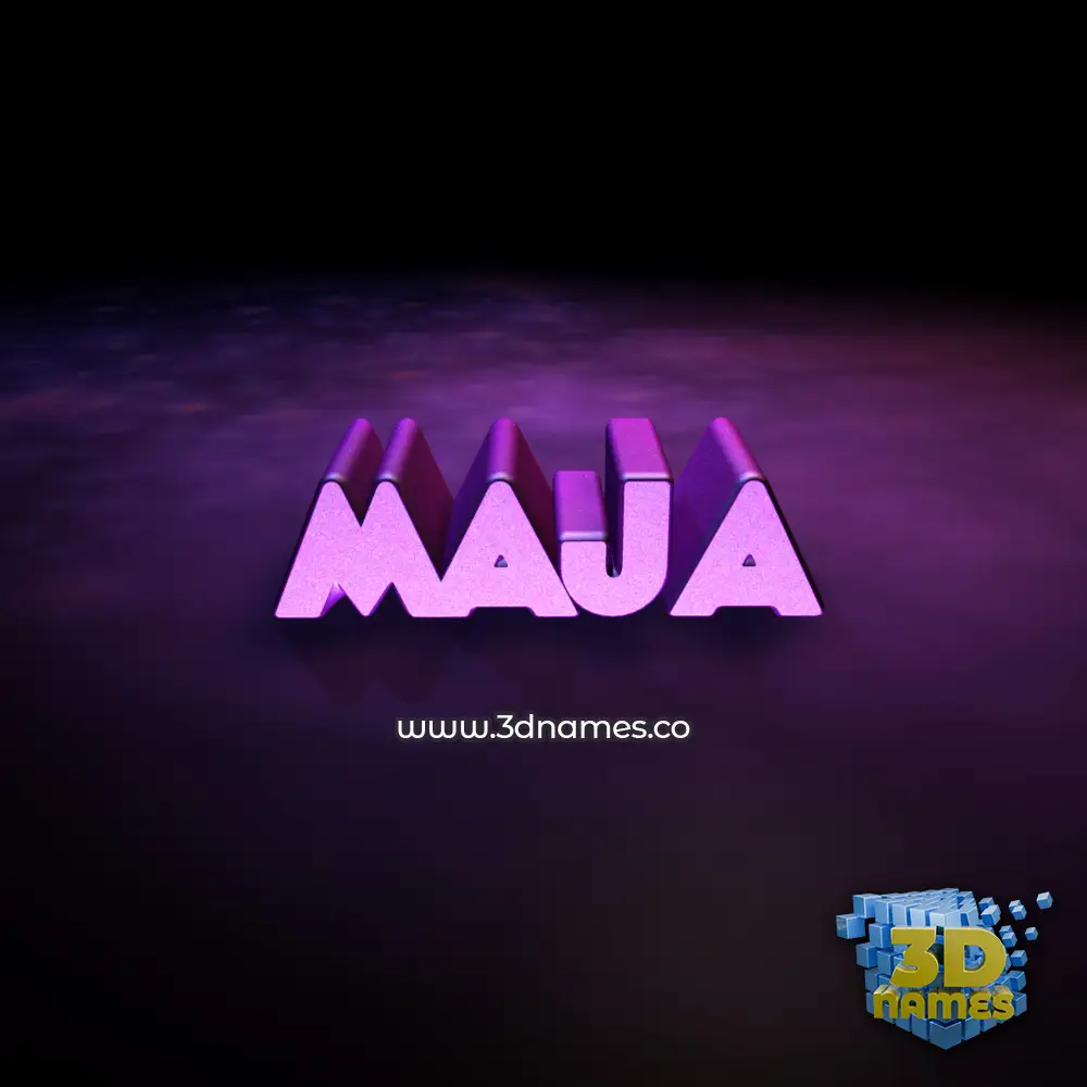 maja in Big Purple style - 3D name wallpaper