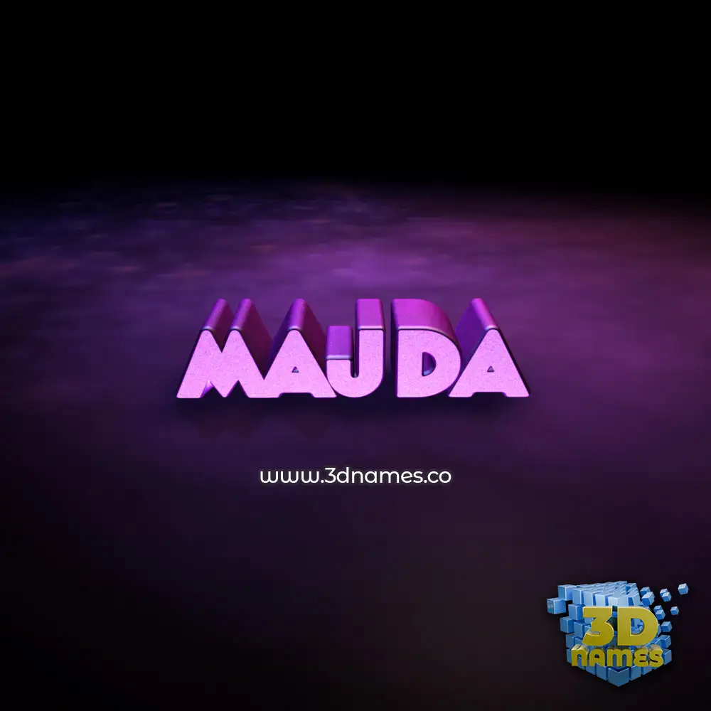 majda in Big Purple style - 3D name wallpaper