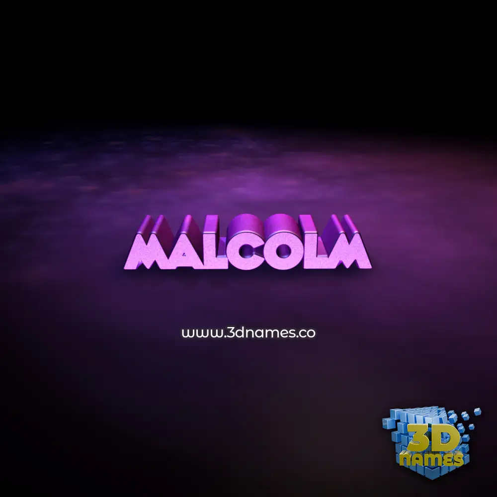 malcolm in Big Purple style - 3D name wallpaper