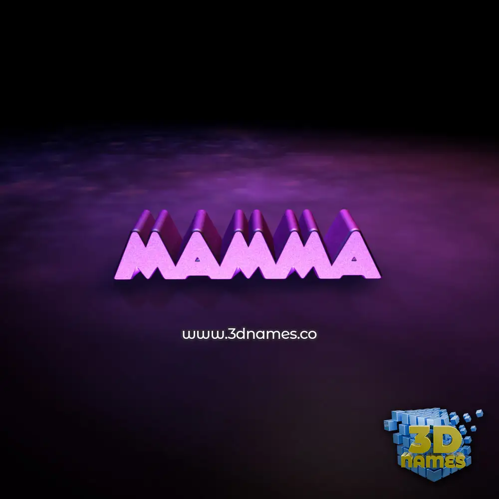 mamma in Big Purple style - 3D name wallpaper
