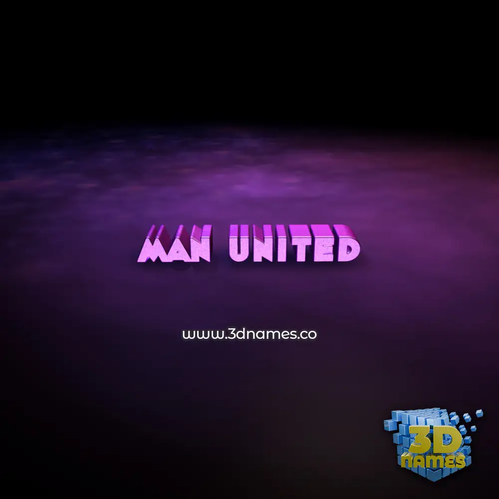 man united in Big Purple style - 3D name wallpaper