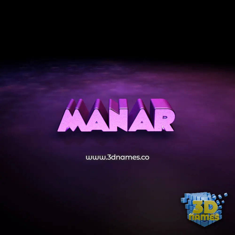 manar in Big Purple style - 3D name wallpaper