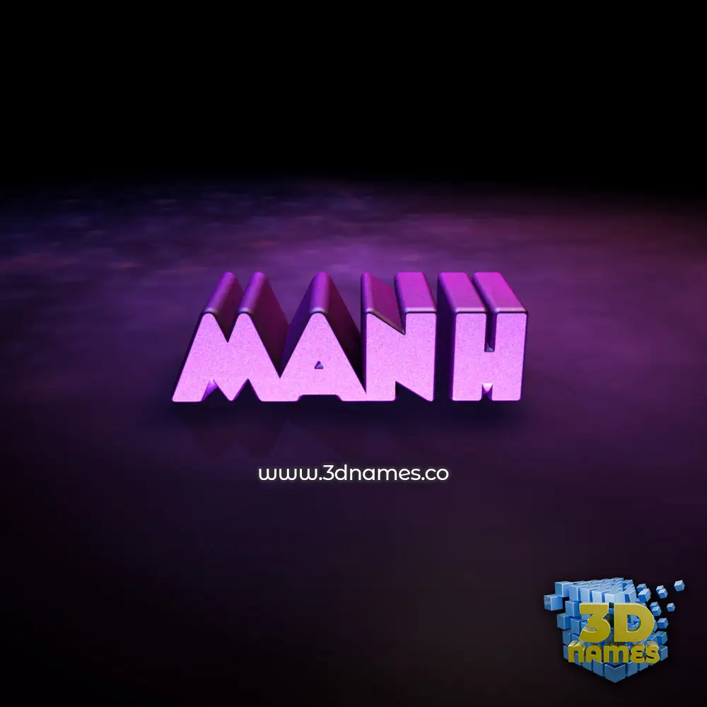 manh in Big Purple style - 3D name wallpaper