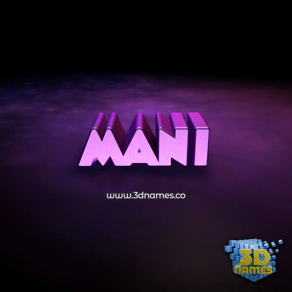 mani in Big Purple style - 3D name wallpaper