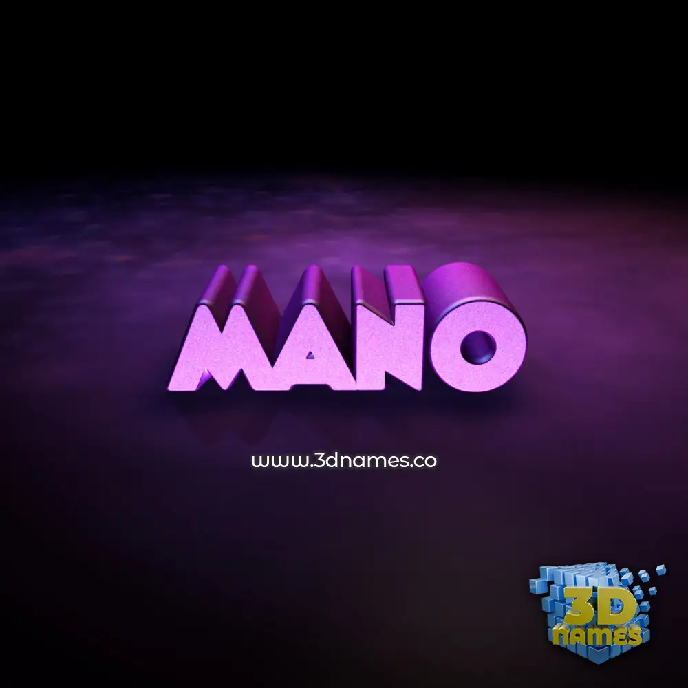 mano in Big Purple style - 3D name wallpaper