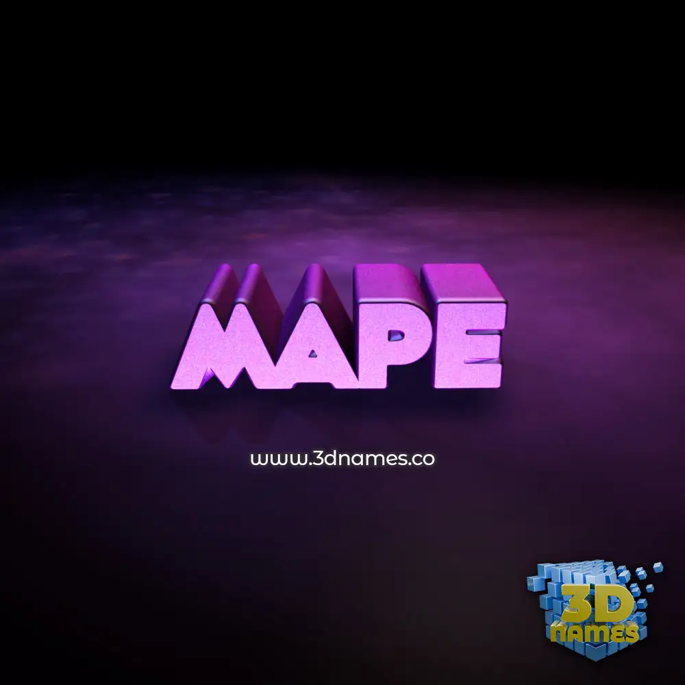 mape in Big Purple style - 3D name wallpaper