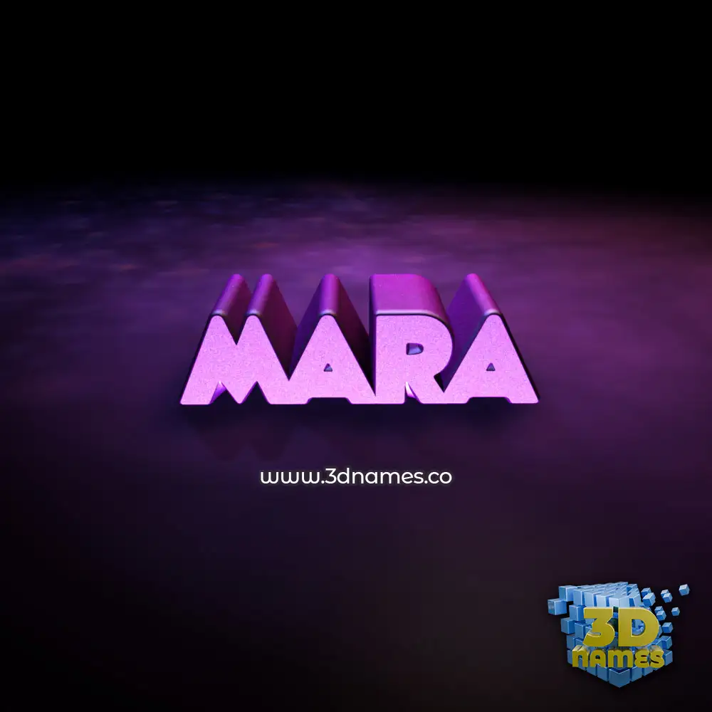 mara in Big Purple style - 3D name wallpaper
