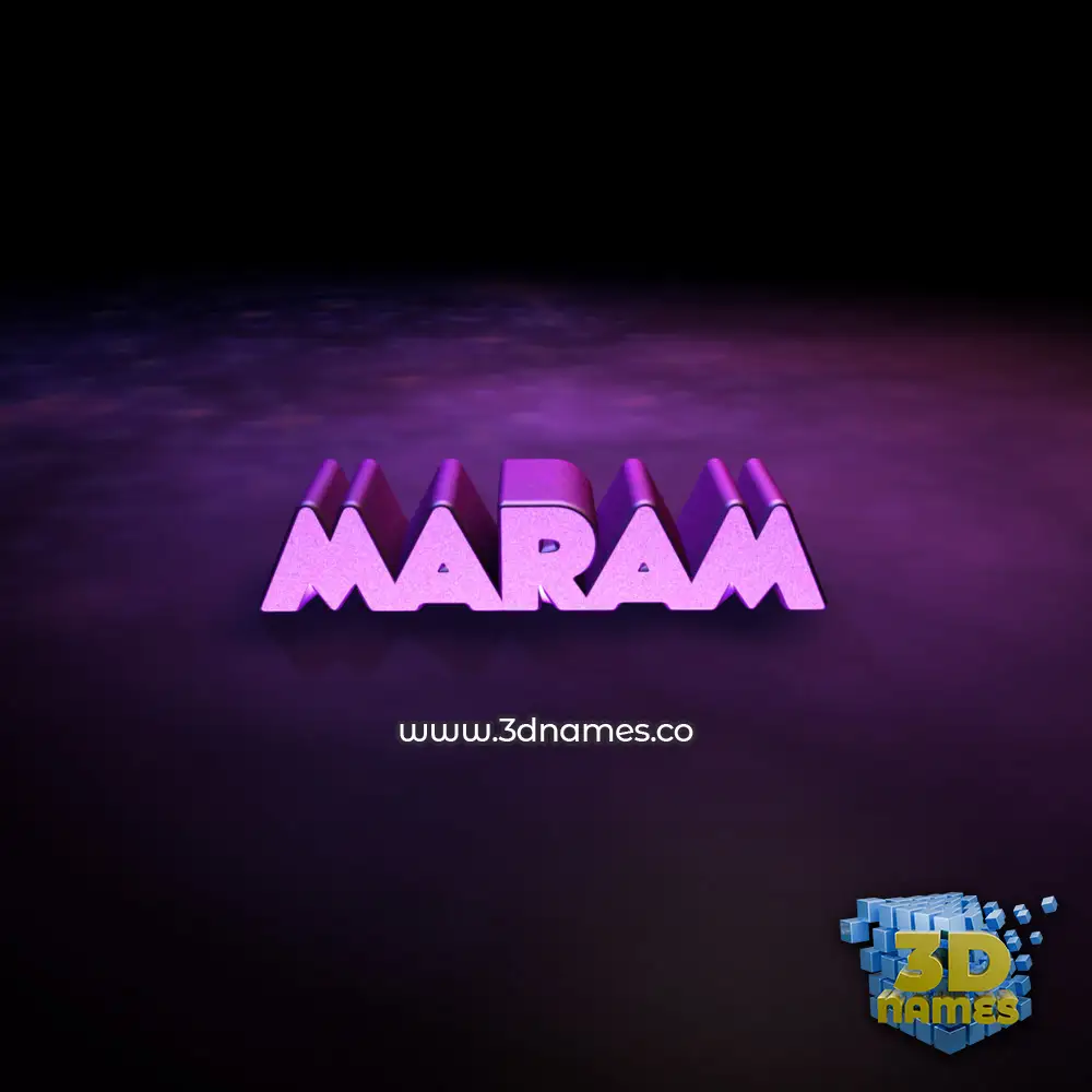 maram in Big Purple style - 3D name wallpaper