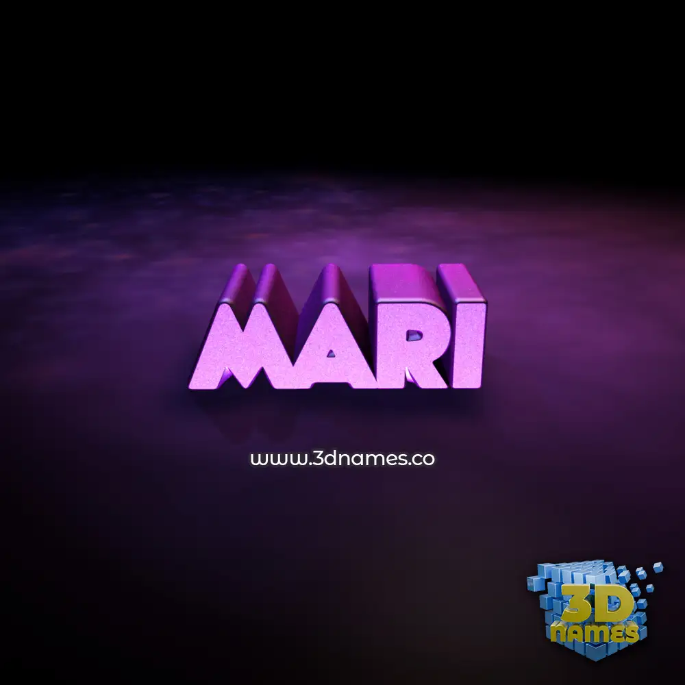 mari in Big Purple style - 3D name wallpaper
