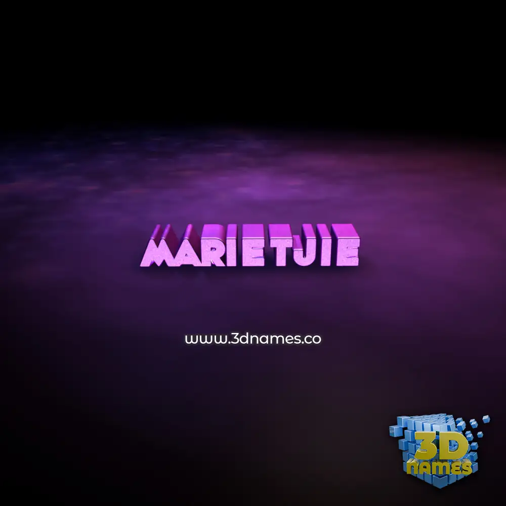marietjie in Big Purple style - 3D name wallpaper