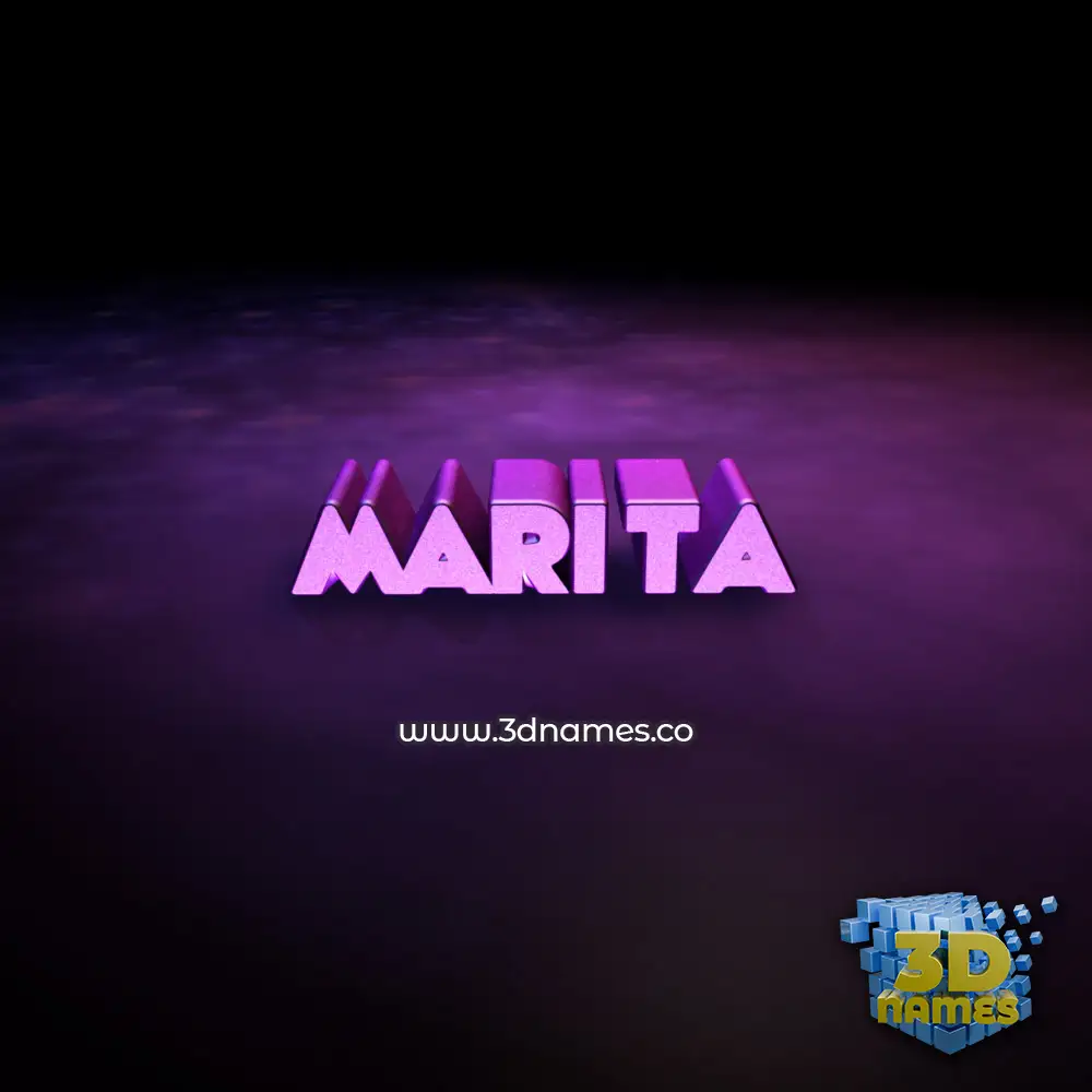 marita in Big Purple style - 3D name wallpaper
