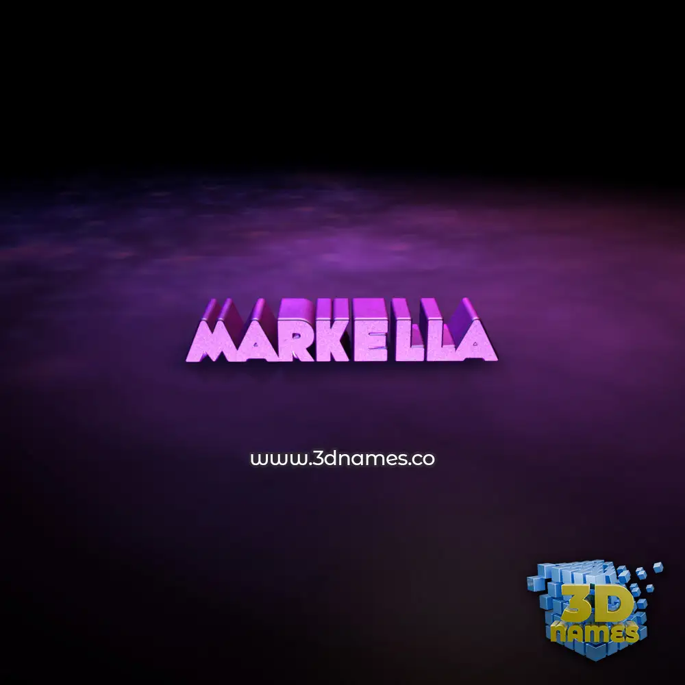 markella in Big Purple style - 3D name wallpaper
