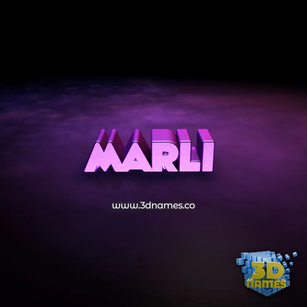 marli in Big Purple style - 3D name wallpaper
