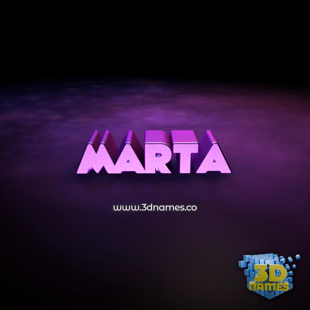 marta in Big Purple style - 3D name wallpaper
