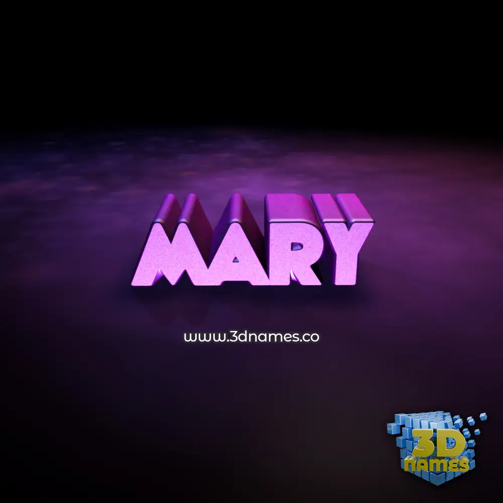 mary in Big Purple style - 3D name wallpaper
