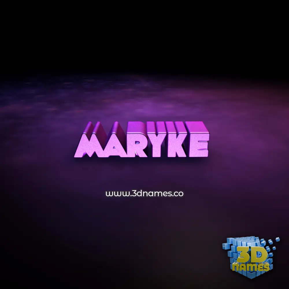 maryke in Big Purple style - 3D name wallpaper