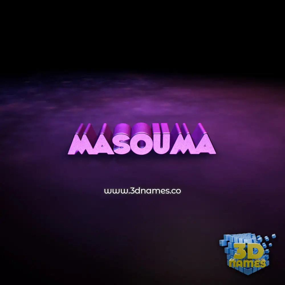 masouma in Big Purple style - 3D name wallpaper