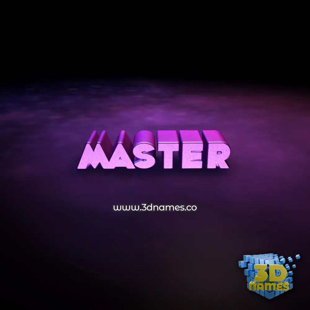 master in Big Purple style - 3D name wallpaper