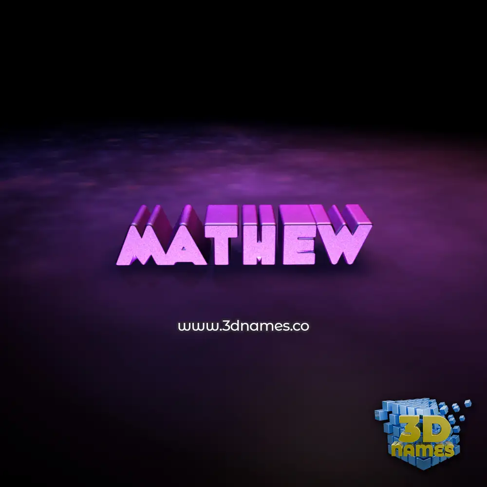 mathew in Big Purple style - 3D name wallpaper