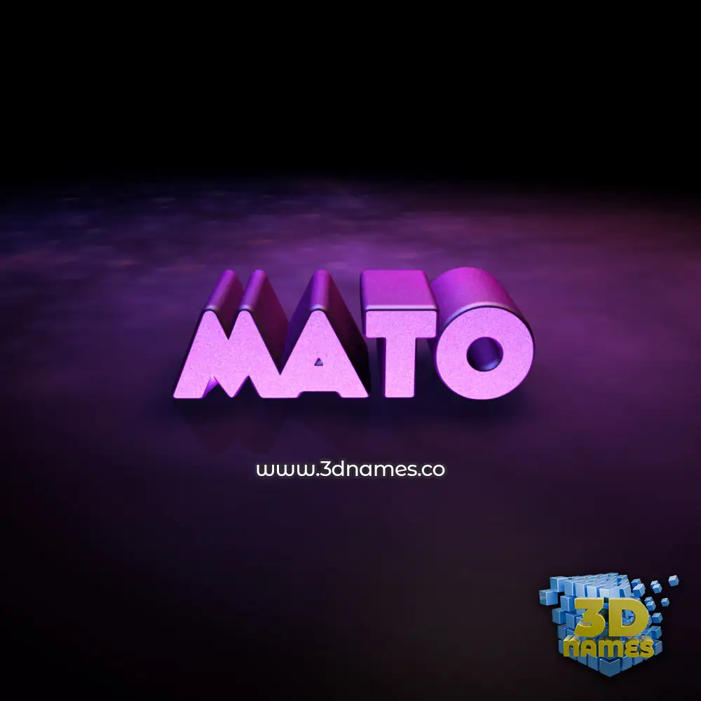 mato in Big Purple style - 3D name wallpaper