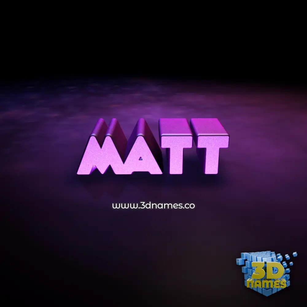 matt in Big Purple style - 3D name wallpaper