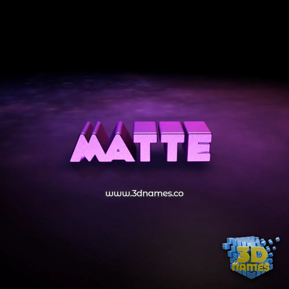 matte in Big Purple style - 3D name wallpaper